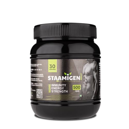 ALPHA AYURVEDA Staamigen Malt - Ayurvedic Weight Gainer for Men with Natural Ingredients to Boost Muscle Mass, Stamina, Appetite, and Overall Wellness - 500 Grams