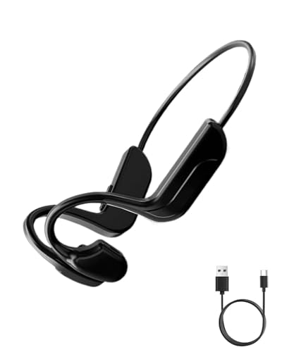 coalwop Auriculares Conducción Ósea Bluetooth 5.2 Auriculares Deportivos IP65 Impermeables con Micrófono HD Cascos Óseos Inalámbricos para Running Ciclismo, Diseño Ergonómico y 8h Autonomía