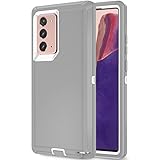 Galaxy Note 20 Case for Samsung Galaxy Note 20 Case Military Drop Shockproof Armor Heavy Duty Rugged 3 in 1 Protection Cover for Galaxy Note 20 Phone Case (Grey+White)