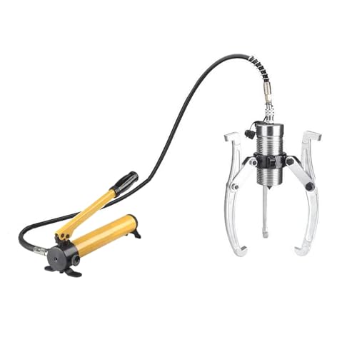 sowiynem Separate Hydraulic Gear Puller 5/10/15/20/30/50 Tons with Hand Pump for Separating Tools in Confined Spaces 2 or 3 Jaws Vertical and Horizontal(15T)
