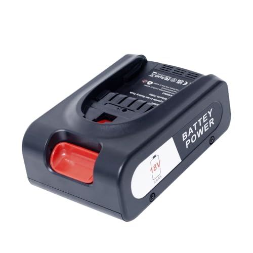 Remate Kompatibel mit Bosch 18V Akku 5000mAh Ersatz für Bosch PBA PSB PSR Serie, Gloria,Gardena,18V Elektrowerkzeuge – Perfekt für Haus und Garten，Kompatibel mit Akku-Staubsauger