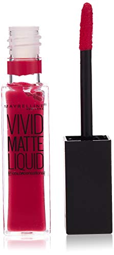 Maybelline New York - Color Sensational, Pintalabios Mate Vivid Matte Liquid, Tono 30 Fuchsia