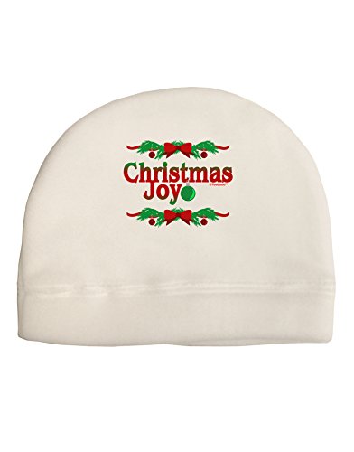 TOOLOUD Christmas Joy Color Child Fleece Beanie Cap Hat White
