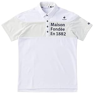 [ルコックスポルティフゴルフ] ゴルフ 半袖シャツ 吸汗速乾 UPF15 放熱 クーリスト ゴルファーズアドレスカッティング プレー快適 QGMTJA06 メンズ WH00(ホワイト) M" 