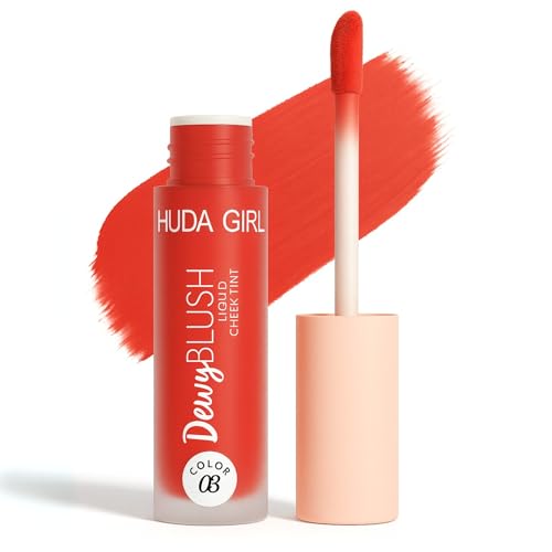 Image of Bright Cherry Liquid Blusher for Cheeks - Lightweight, Long-Lasting Blush for Face Makeup, Easy to Apply, Natural Finish - Ideal for Women and Girl
