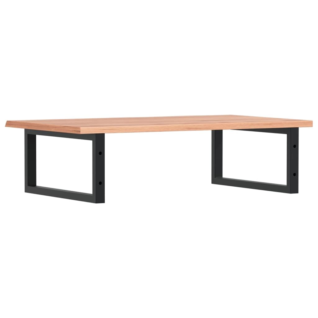 Moderno lavabo flotante para baño, 80 x 50 cm, roble macizo con soporte de acero, diseño elegante para baño y cocina y solución de muebles resistentes