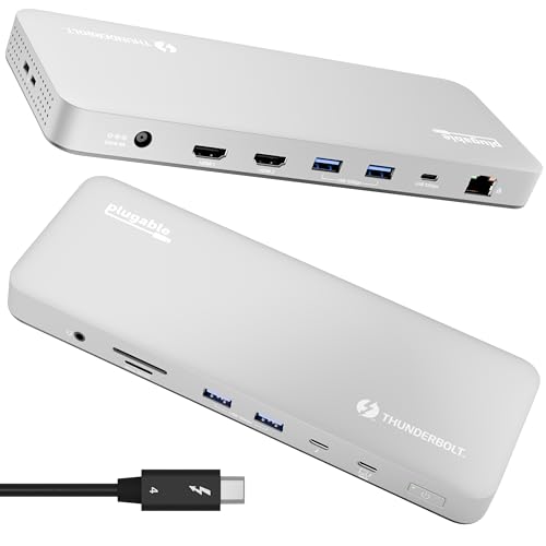 Plugable Thunderbolt 4 Dock for M4 MacBook Air & Pro: