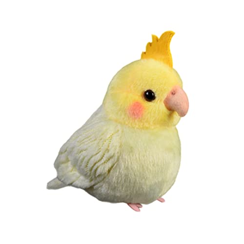 Perroquet en peluche jaune simulation oiseau mignon