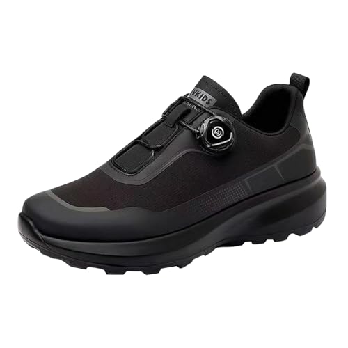 Generisch Zapatos de senderismo para hombre, gruesos, planos, deportivos, antideslizantes, resistentes al desgaste, zapatos de trekking con botón, pies anchos, zapatillas ortopédicas para exteriores