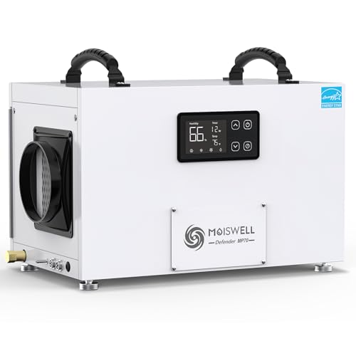 Moiswell 145 Pints Commercial Dehumidifier with Pump, Crawlspace