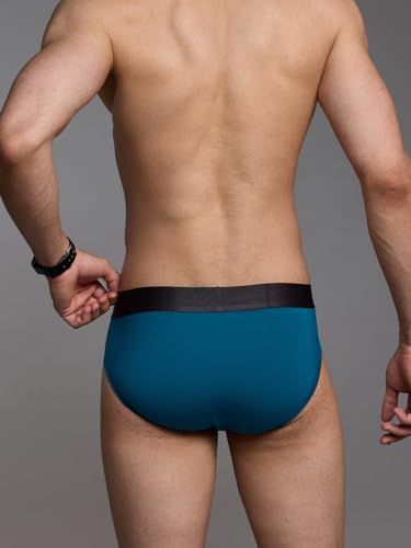 Image of Modern Crew Men's Premium Ultrasoft Micromodal Briefs, Pack of 3, Anti-Odor and Anti-Bacterial, Multiple Solid Colours - Made in India
