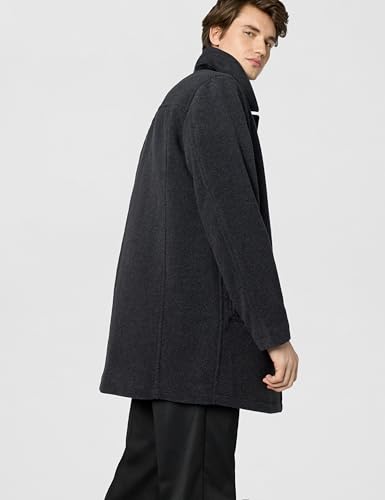 Image of Cole Haan Men's Button-Up Wool Plush Car Coat
