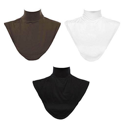 Baoblaze 3 Pièces Femmes Faux Col Faux Col Coton D'hiver Wrap Faux Col Cover