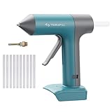 Tilswall 100W Cordless Hot Glue GunCompatible with Dewalt 18V/20V Battery(Battery Not Included), Full Size Glue Gun 90s Fast Preheating with 10PCS 0.43'' Glue Sticks for DIY Crafting and Home Repair
