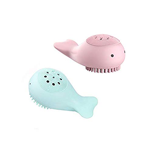 Exfoliating Scrubber Brush - 2 pack 100% Silicone Cleansing Brush with Body Sponge Scratcher for Face, Armpit, Legs, Neck, Bikini Line,Silky Smooth Close Skin for Men and Women by Gedkoa
