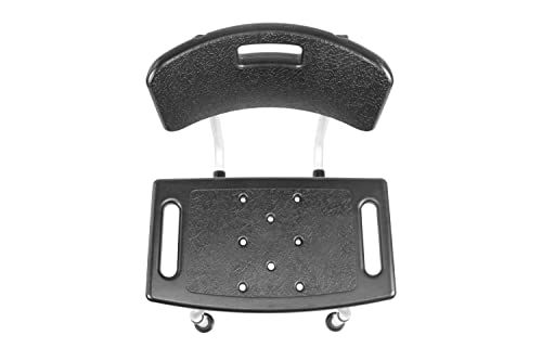 PEPE - Douchekruk Met Rugsteun, Douchestoel Zwart, Douchezitje met Rug, Douchekruk Verstelbaar Anti-slip, Douchestoel Rug, Douchekruk Badzitting, Douche Stoel Senioren, Gratis Montage, Zwart - Afbeelding 6