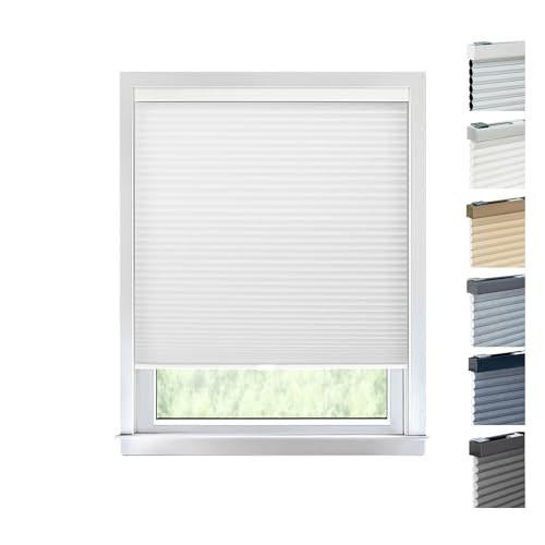 CHICOLOGY Cellular Shade, Cordless, Honeycomb Blinds, Morning Mist, 54W x 64H, Blackout, Plastic & Polyester
