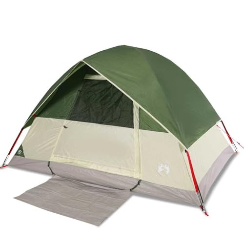Tente de camping dôme 2 personnes verte en polyester 215x150cm