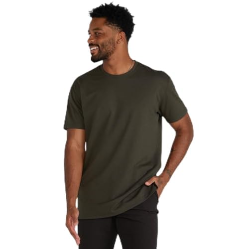 BYLT Split Hem Short Sleeve Men's T-Shirt - Polyester, Cotton, and Spandex Blend – Moisture Wicking, Breathable, Classic Fit