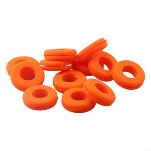 Jotekonoby Dampeners - Raqueta de tenis de silicona con vibración, paquete de 12 raquetas de tenis amortiguadoras de golpes, más squash para reducir la vibración de las cuerdas compatibles (naranja)