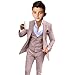 Fashion Boys Suit 3 Piece Slim Fit Blazer Pants Vest Child Jacket Set Formal Wedding Tuxedo for Kids Black,18