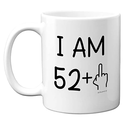 Stuff4 - Regalo cumpleaños 53 mujeres hombres, taza grosera novedad dedo medio, regalos divertidos cumpleaños, tazas divertidas cumpleaños cincuenta tres cincuenta tercer, tazas café cerámica