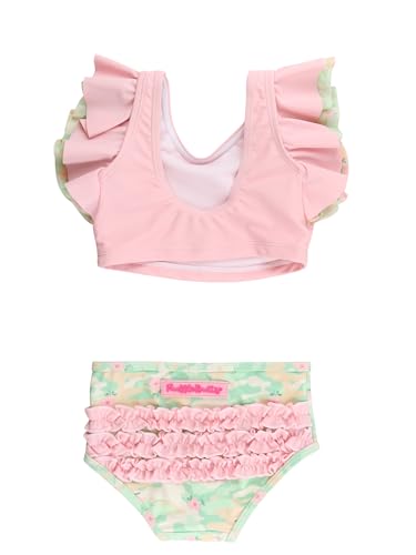 Image of RuffleButts Baby /Toddler Girls UPF50+ Waterfall Tankini Two Piece Swimsuit