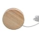 LED Display Sockel 8cm Holz Leuchtsockel, Beleuchteter Kristallkugel Display Ständer mit USB Kable für Kristallglas, Harzkunst, 3D Glaskugel, Acryl Schmuck(Warmes Licht)