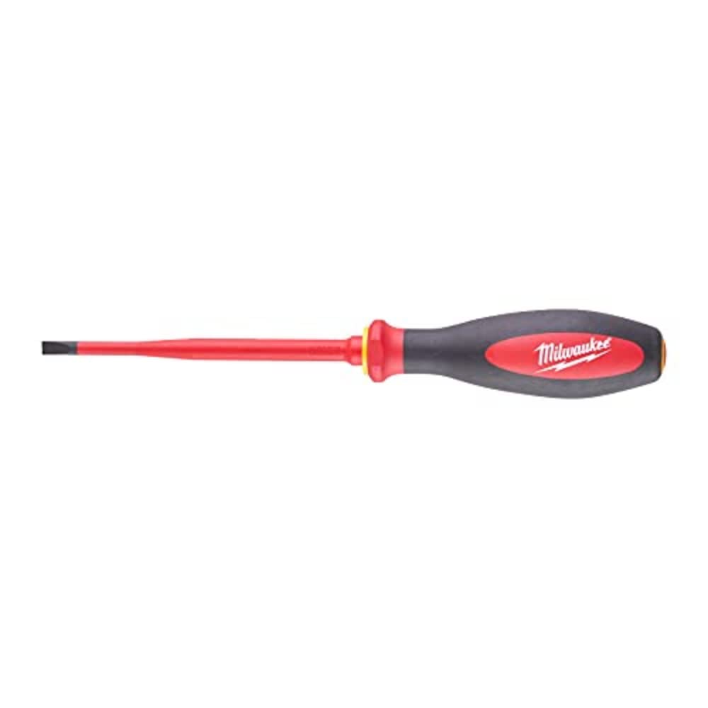 Ergo-Slim Flat Screwdriver 1.0x5.5x125 MILWAUKEE - 4932471447, Black-red
