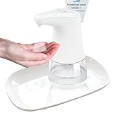 Across 自動アルコールディスペンサー 360ml 大容量 表示プレート付き 消毒アルコール (トレイ付き)