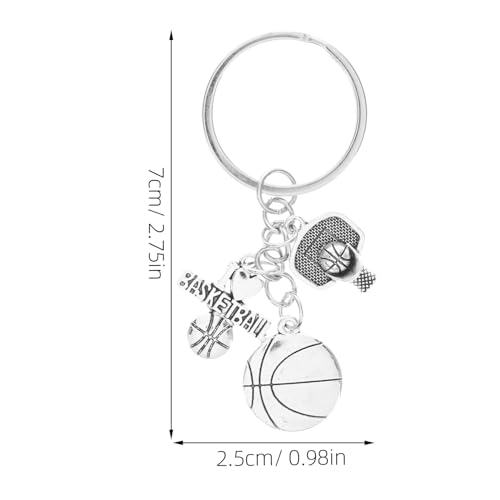 Porte-clés basket en alliage de zinc poli premium par VICASKY - 7