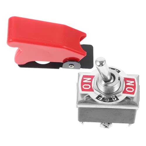 Mikinona Red Switch Plate Covers Heavy Duty Toggle Off Switch 12v Dpdt with Protective Cover