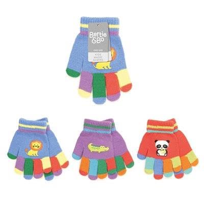 Guantes de invierno elásticos para niños, pack de 3 mitones cálidos que no se resbalan 3
