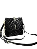 Premium Diamond-Quilted Chain Bucket Bag, Genuine Leather, Handbag with Quilted Pattern, Fashion Shoulder Purse