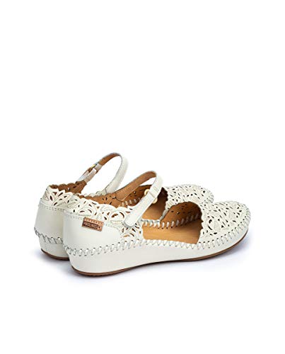 Image of PIKOLINOS P. Vallarta Women's Semi-Open Shoes | Leather | Hook-and-Loop Closure | Mid Heel | Size UK 2-8