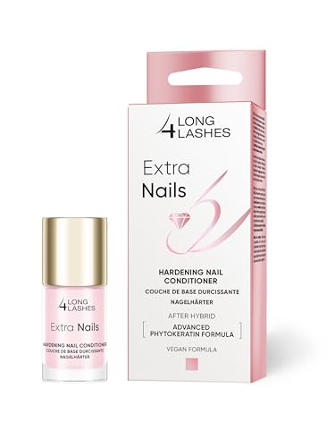 Long4Lashes Extra Nails - Endurecedor de uñas, 10 ml, base de fortalecimiento, endurecedor y esmalte de uñas, para regeneración y manicura en casa