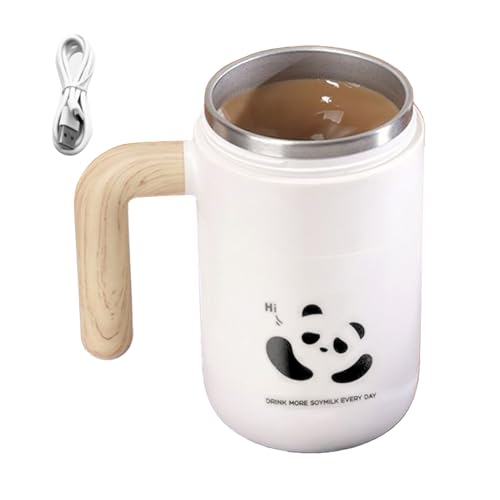 Generico Con agitación automática – con agitación de café portátil silenciosa y magnética recargable | Taza de mezcla de viaje para casa y oficina | Para bebidas de leche, té,
