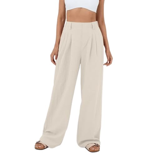 Kervaky Women's wide leg pants, high waisted, casual, loose, fashionable, comfortable and breathable