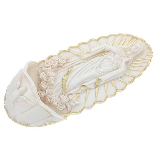 GANAZONO Bénitier Mural en Résine Décoratif Catholique, Bénitier Suspendu pour Entrée De Maison, Décoration Murale Religieuse en Résine pour Bénédiction Et Premier Saint-sacrement