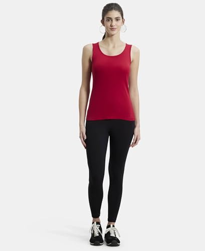 Image of Jockey A113 Women's Super Combed Cotton Rib Fabric Slim Fit Solid Tank Top