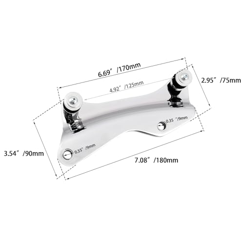 Image of 4-Point Detachable Docking Hardware Kit for Harley Touring 2014-2025 CVO Road Glide Road King Street Glide Street Glide,for Sissy Bar, Solo /2-Up Luggage /Tour-Pack Rack,Chrome