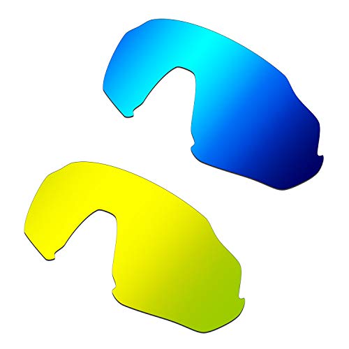 Lentille de rechange pour lunettes Oakley Flight Jacket bleu or