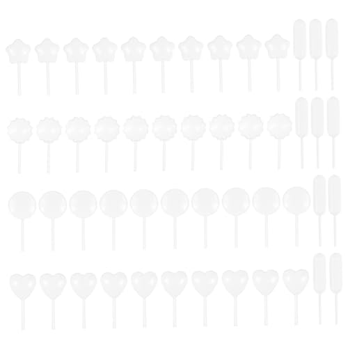 KICHOUSE 50pcs Plastic Droppers for Jam Sauce Injection Restaurant Food-Grade Plastic Easy to Use