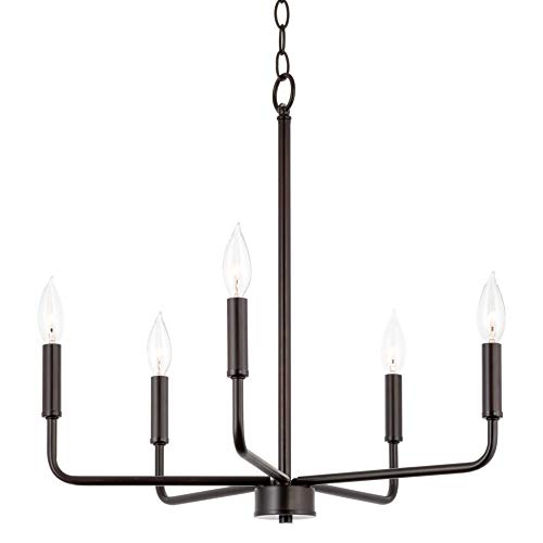 Image of Kira Home Camille 22 inch Modern 5-Light Chandelier for Kitchen Island