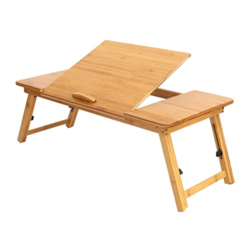 DIYEAH 1pc Folding Laptop Desk Sturdy Bed Study Table for Comfort Multi-Functional Use As Dinner Tray Writing Space-Saving Design Flat Legs for Easy Storage