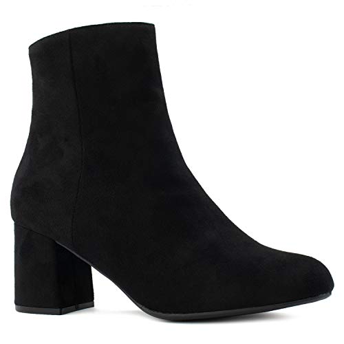 Women's Wide Width Block Heel Ankle Boots - Plus Size Friendly