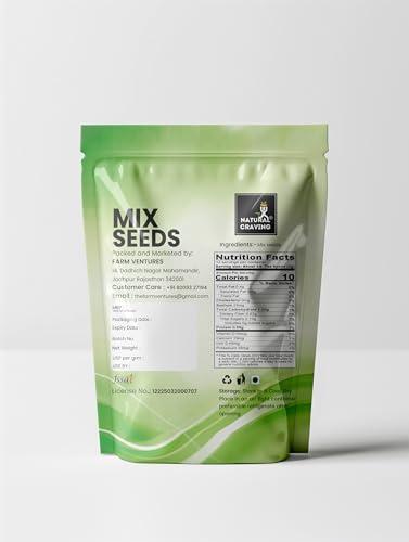 Image of Natural Craving 7 in 1 Super Seeds Mix 1kg | Sunflower, Pumpkin, Chia, Flax, Basil, Halim & Watermelon Seeds(Small Size) | Protein Rich Seeds for Eating | Omega-3, Fibre, Magnesium & Iron Rich Healthy Snack