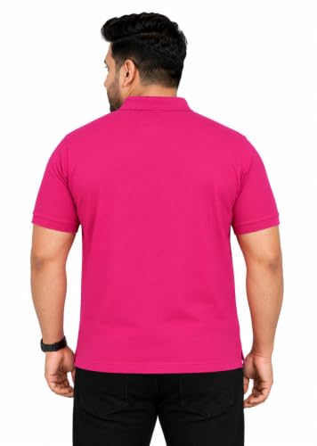 Image of INKKR Plus Size Solid Men's Polo Neck T-Shirt