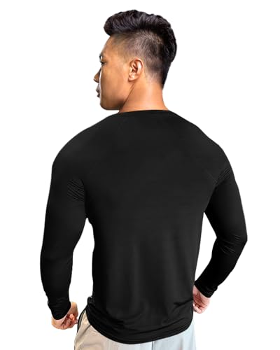 Image of EYEBOGLER Men Round Neck Solid Full Sleeve Regualr Fit T-Shirt