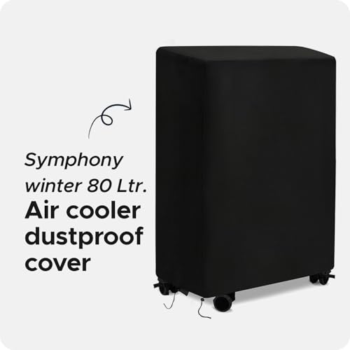Image of Air Cooler Cover | Symphony Winter XL 80 Litre Desert Cooler Cover | Polyster | Black (80 ltr)